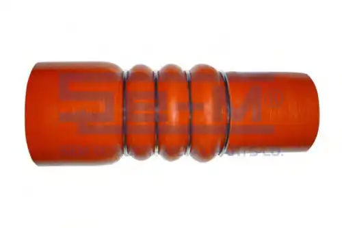патрубок интеркулера!силикон, красный D=65/50мм,L=190 4кольца MAN 8846 SE-M