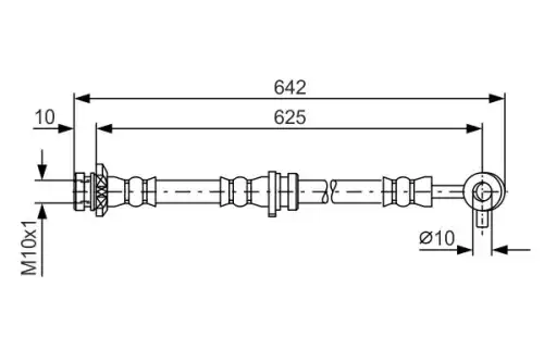 шланг тормозной пер. лев.! L=390 Nissan X-Trail, Renault Koleos 2.0/2.5/2.0DCi 07> 1 987 481 572 BOSCH